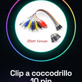 Câble de saut à pinces crocodiles 10 broches femelle double extrémité Câble de test à pince crocodile Câble de pont de test de 20 cm pour connexion DIY