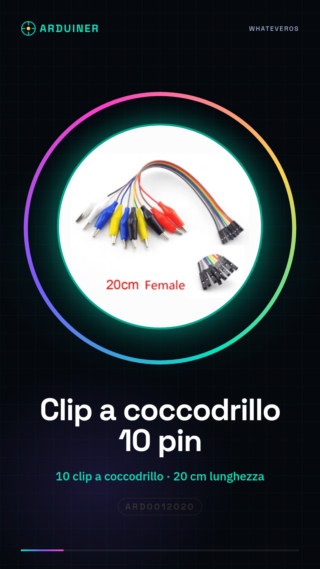 Câble de saut à pinces crocodiles 10 broches femelle double extrémité Câble de test à pince crocodile Câble de pont de test de 20 cm pour connexion DIY