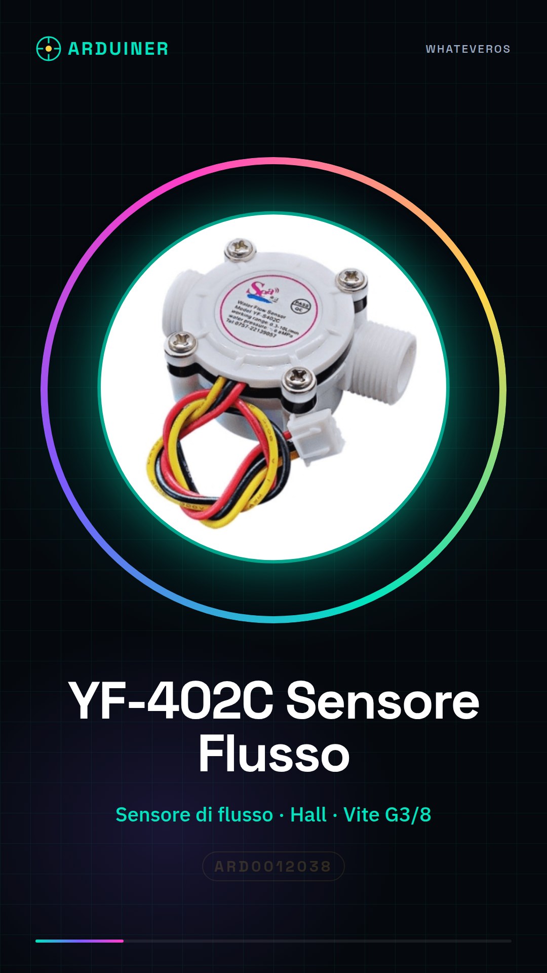YF-402C Flow Sensor / Water Heater Flow Meter Hall Interface G3/8 Thread