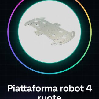 Plateforme métallique à quatre roues en aluminium pour robot auto-construit