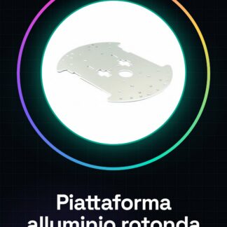 Plateforme en aluminium avec plancher en métal pour robot auto-fabriqué ronde