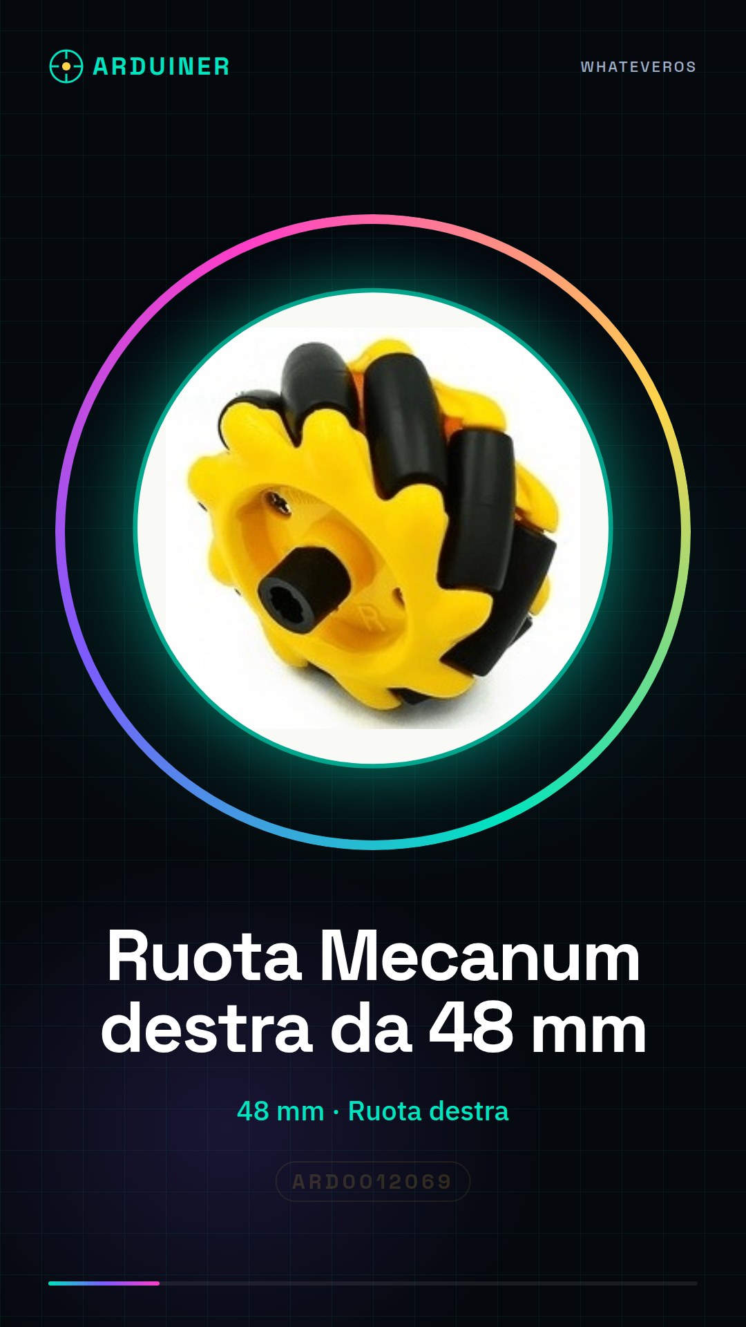 48 mm Right Mecanum Wheel