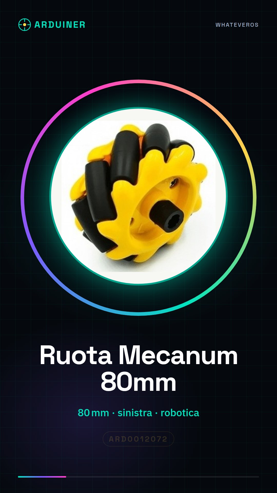 80mm Left Mecanum Wheel
