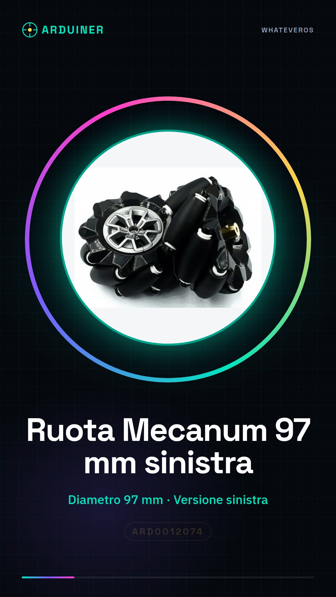 97mm Left Mecanum Wheel