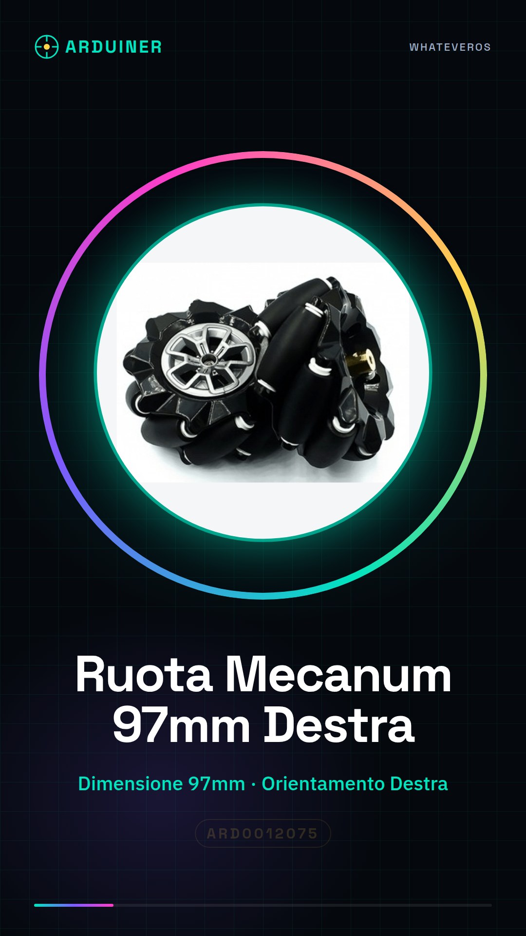 Right Mecanum Wheel 97mm