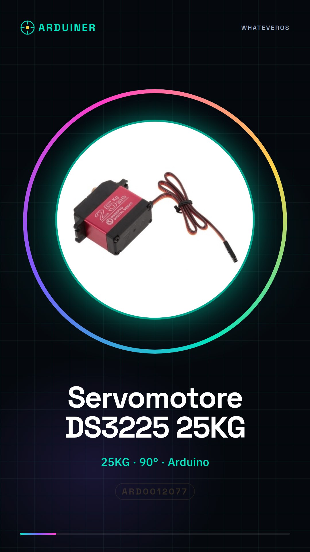 Servomotor DS3225 25KG - Rotación 90°