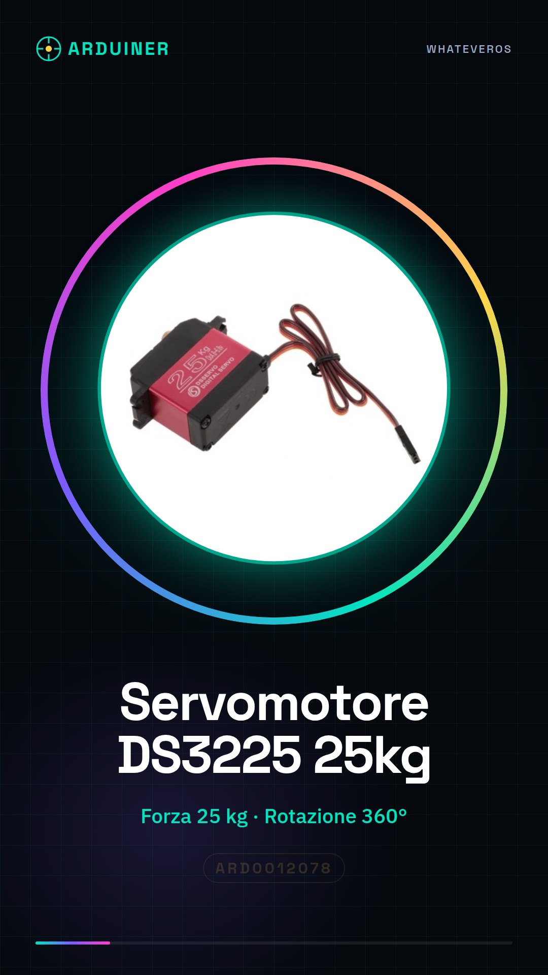 DS3225 25KG Continuous Rotation Servo Motor