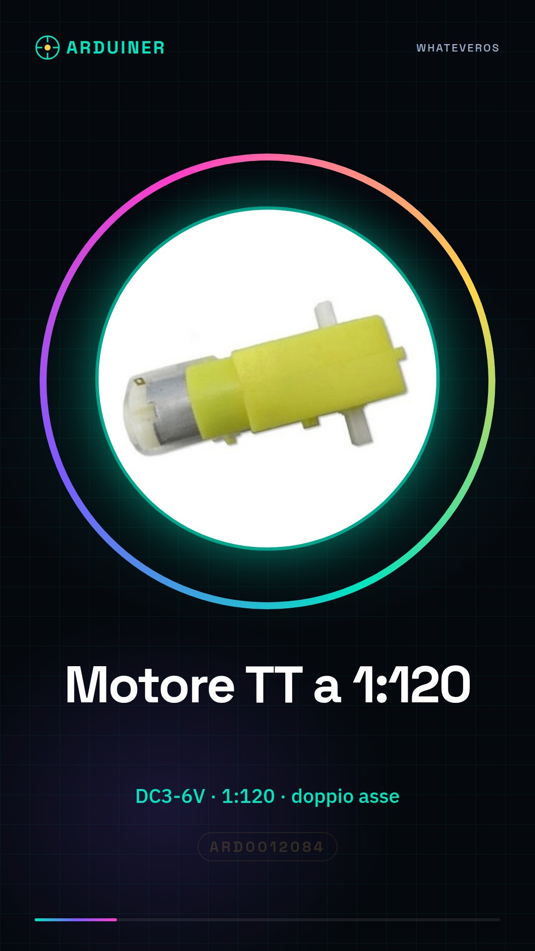 Moteur TT réducteur de vitesse DC3-6V à double arbre 1:120