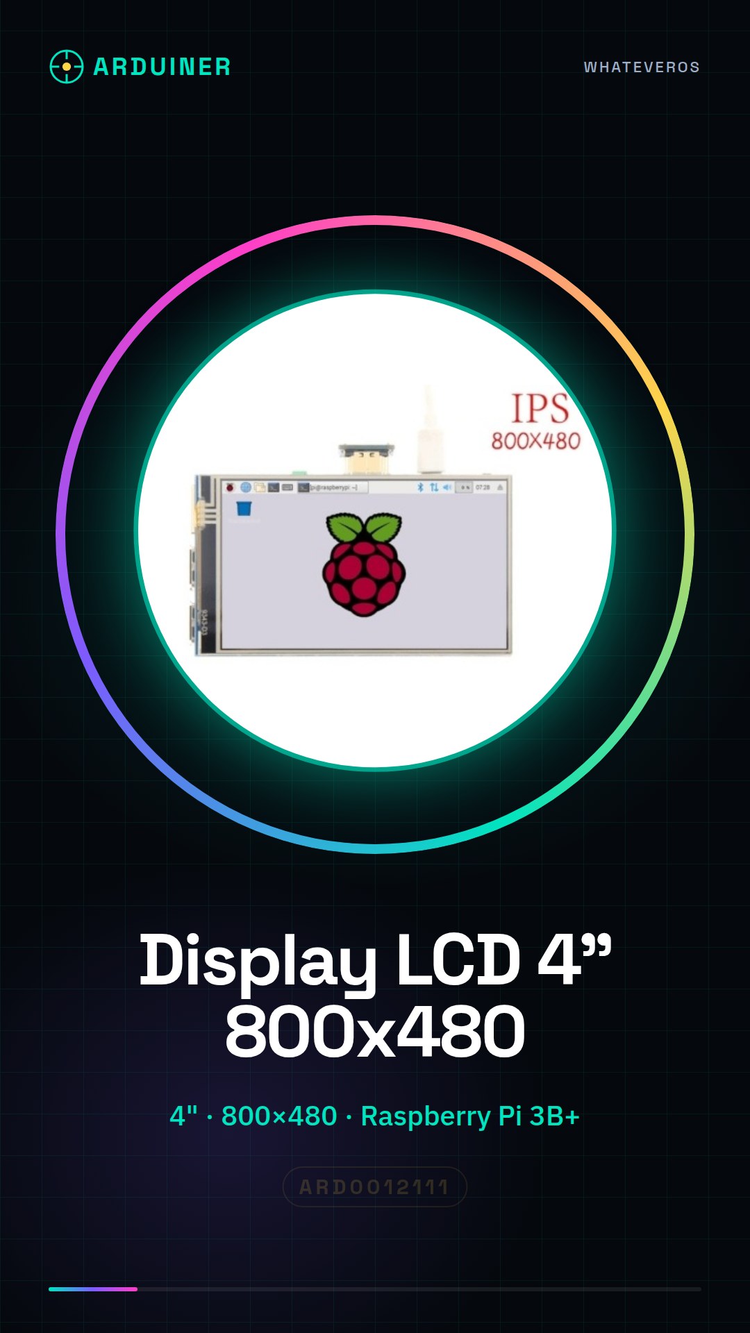 Écran LCD 4" 800x480 pour Raspberry Pi 3B+