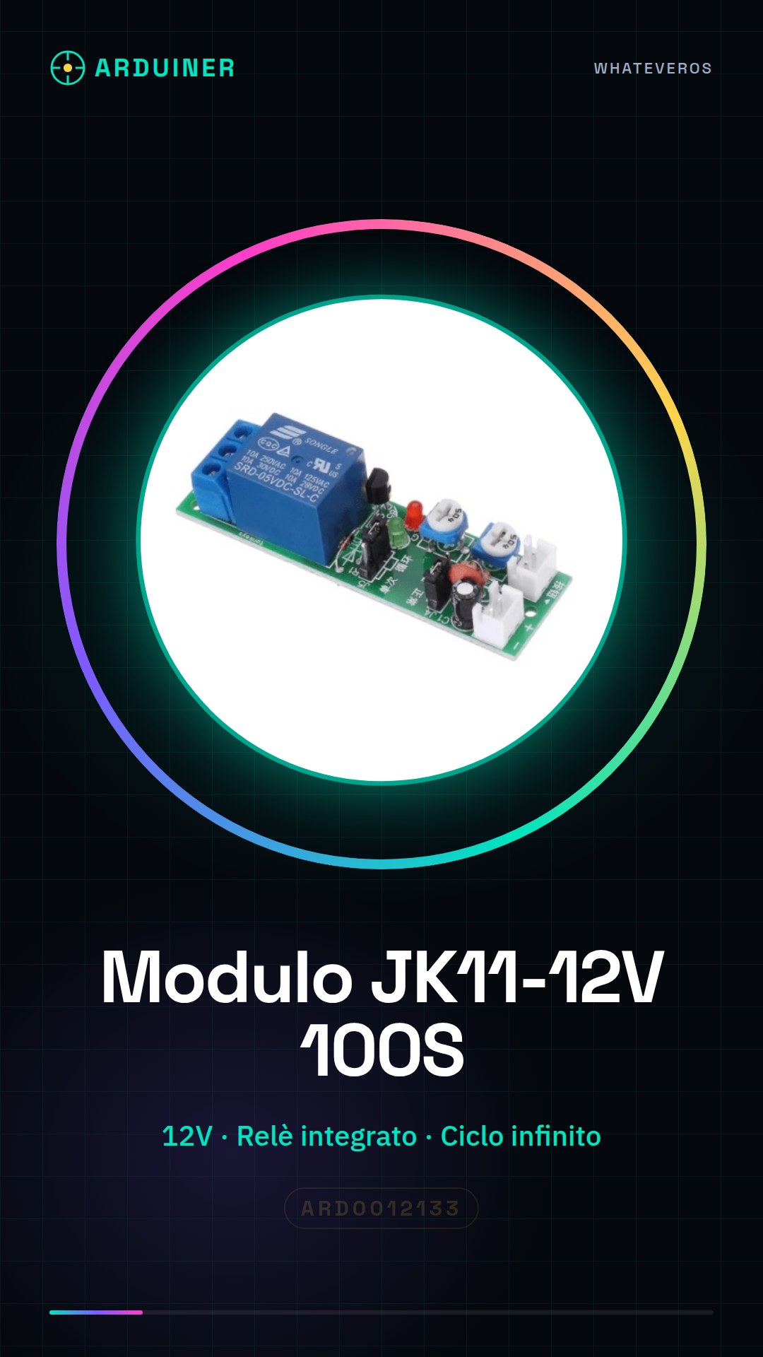 JK11-12V 100S Adjustable Delay Relay Module with Infinite Cycle