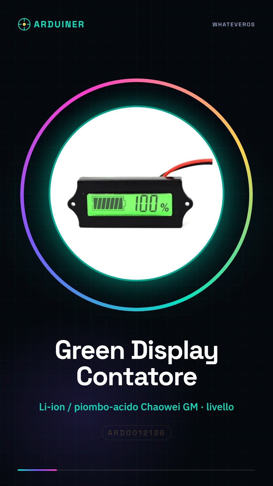 Green Display / Electric Vehicle Meter for Lithium and Lead-Acid Chaowei GM Batteries