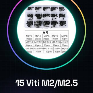 15 Lattice, M2 M2.5 Viti per notebook portatile Set di computer elettronico digitale Mini kit di riparazione meccanica assortimento Hardware
