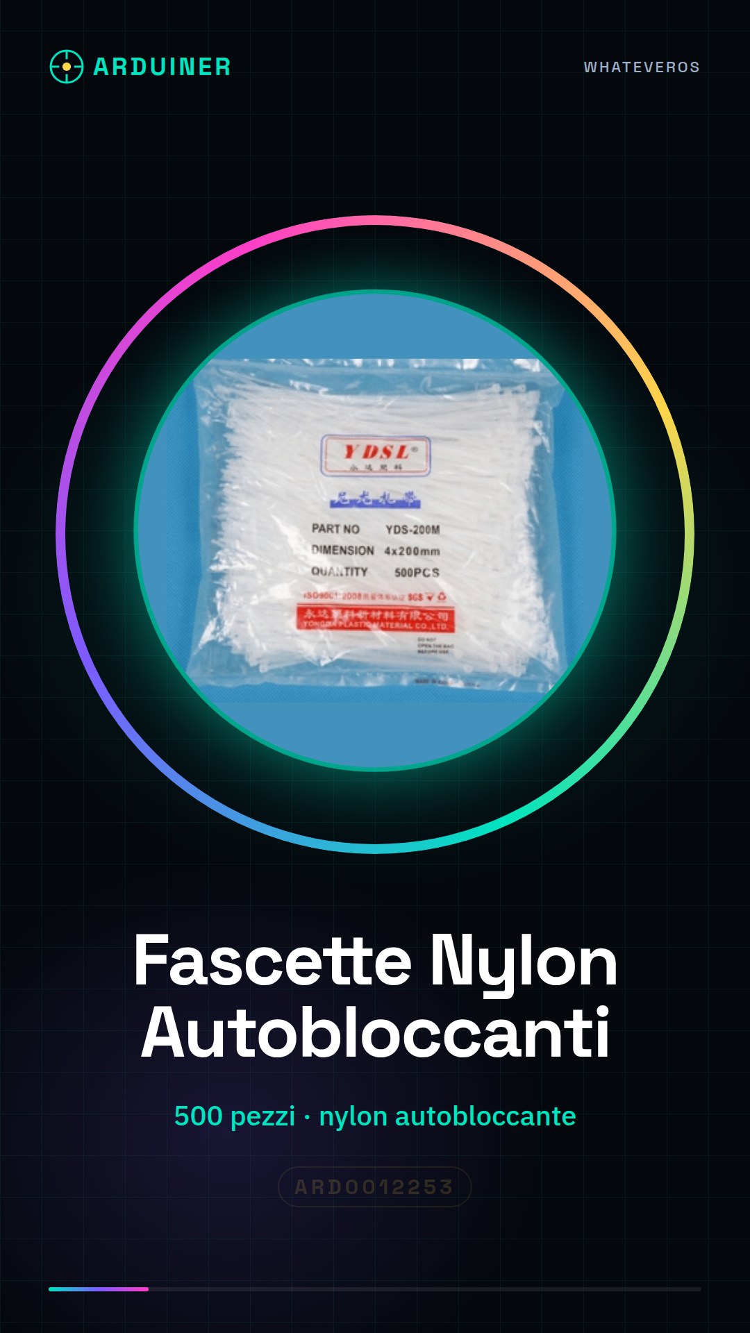 Rubans Autocollants en Nylon - 500 Pièces