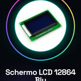 Schermo 12864 LCD Blu con retroilluminazione ST7920 5V compatible con Arduino