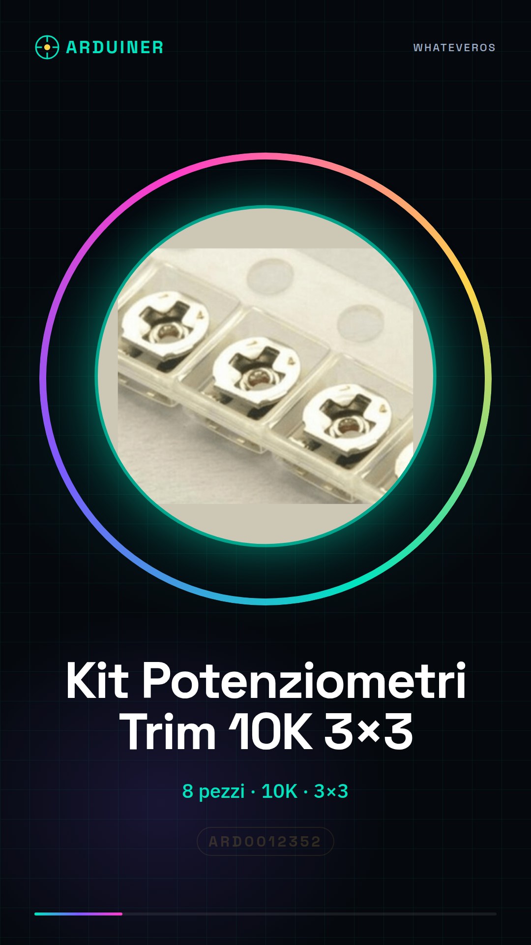 Kit de Potenciómetros Trim 10K 3x3 EVM3ESX50B14 - 8 Piezas