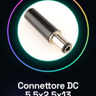Connecteur d'alimentation mâle DC 5.5 x 2.5 x 13 mm avec bouchon