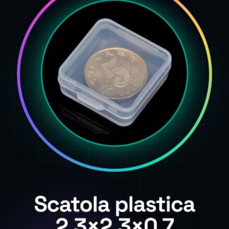 Scatola di plastica 2,3 * 2,3 * 0,7 cm