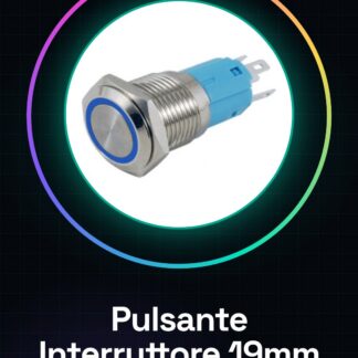 Pulsante interruttore autobloccante / a scatto da 19 mm 12-24 V Rosso / Verde / Blu / Giallo