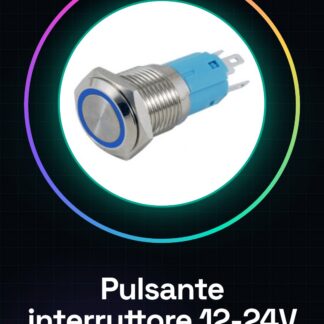 Pulsante interruttore 22 mm 12-24 V senza blocco automatico / senza blocco Rosso / Verde / Blu / Giallo