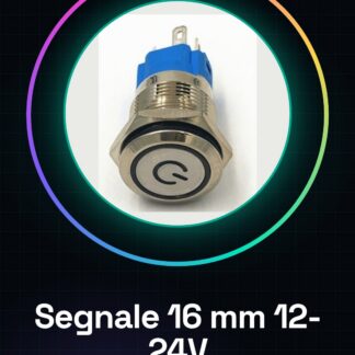 Segnale di alimentazione / 16 mm 12-24 V senza blocco automatico / pulsante interruttore senza blocco Rosso / Verde / Blu / Giallo