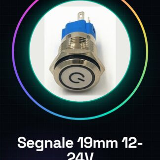 Segnale di alimentazione / 19 mm 12-24 V senza blocco automatico / pulsante interruttore senza blocco Rosso / Verde / Blu / Giallo