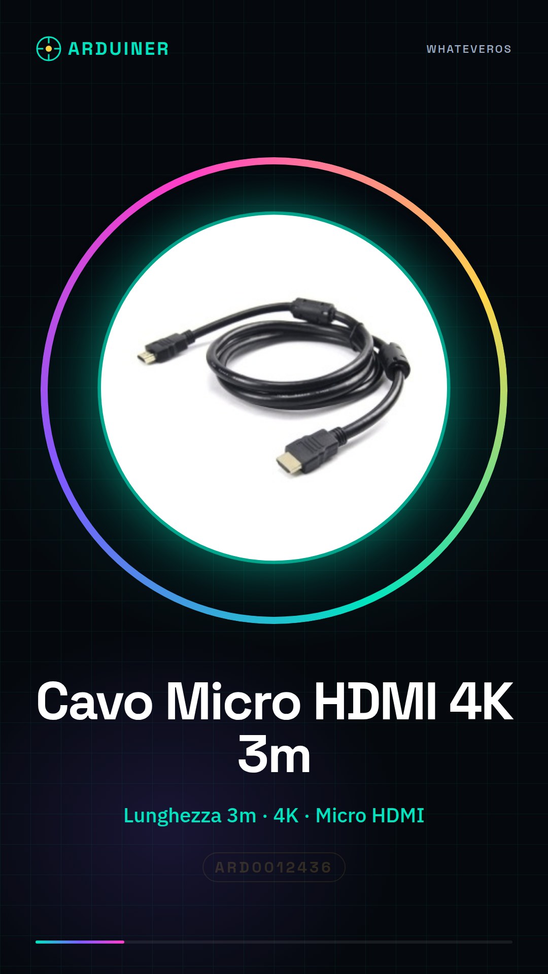 Cable Micro HDMI a HDMI 4K 3m