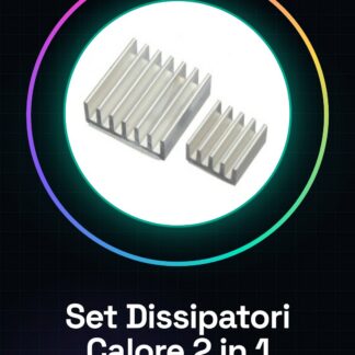 Set di dissipatori di calore 2 in 1: (raccomandata) 1 pz 14 * 14 * 6mm alluminio 1 pz 9 * 9 * 5mm alluminio