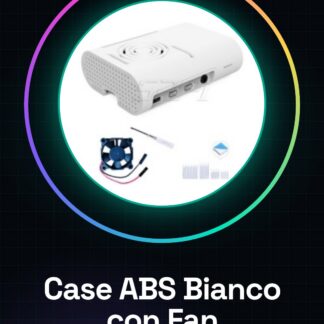 White ABS Case for Raspberry Pi 4, with Cooling Fan, screwdriver and heatsink