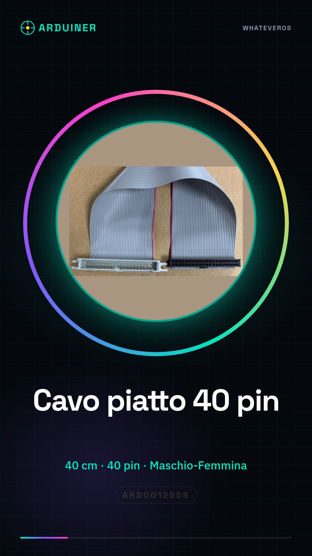 Câble plat 40 broches mâle-femelle 40cm