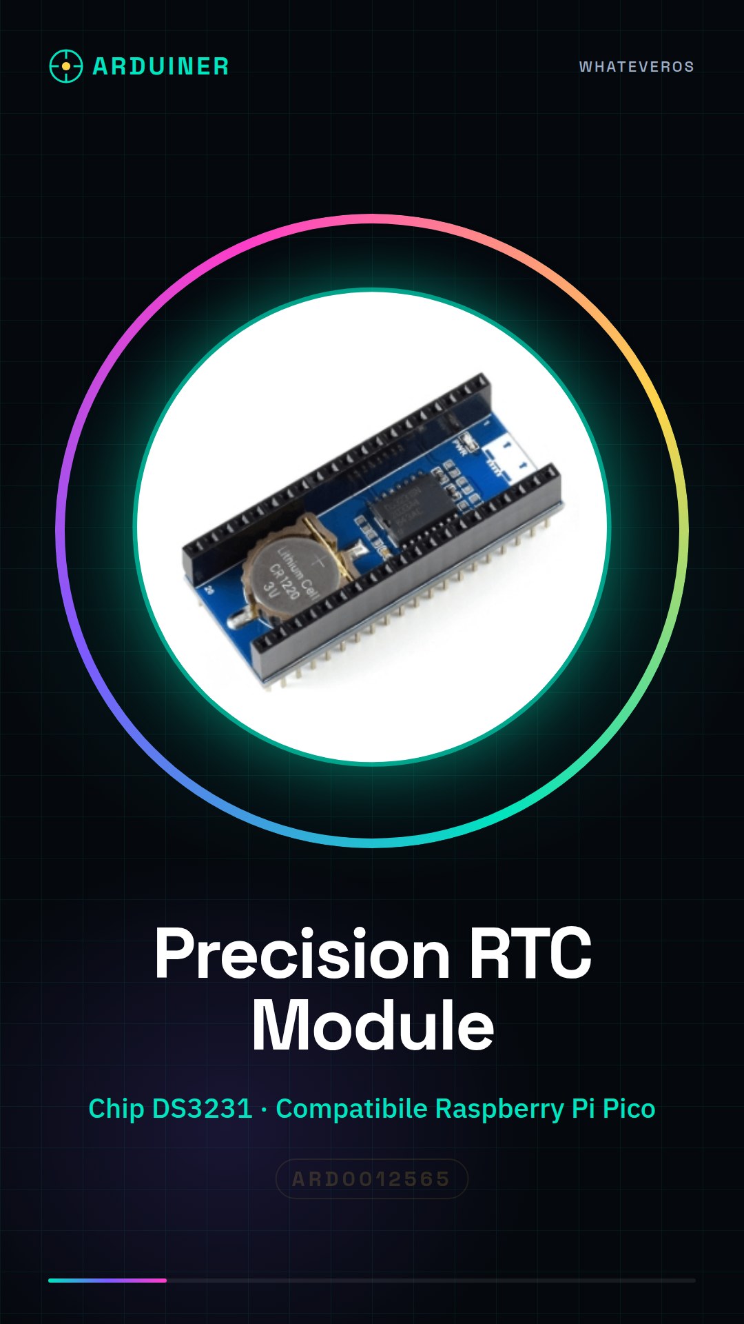 Módulo RTC de Alta Precisión para Raspberry Pi Pico, con chip DS3231
