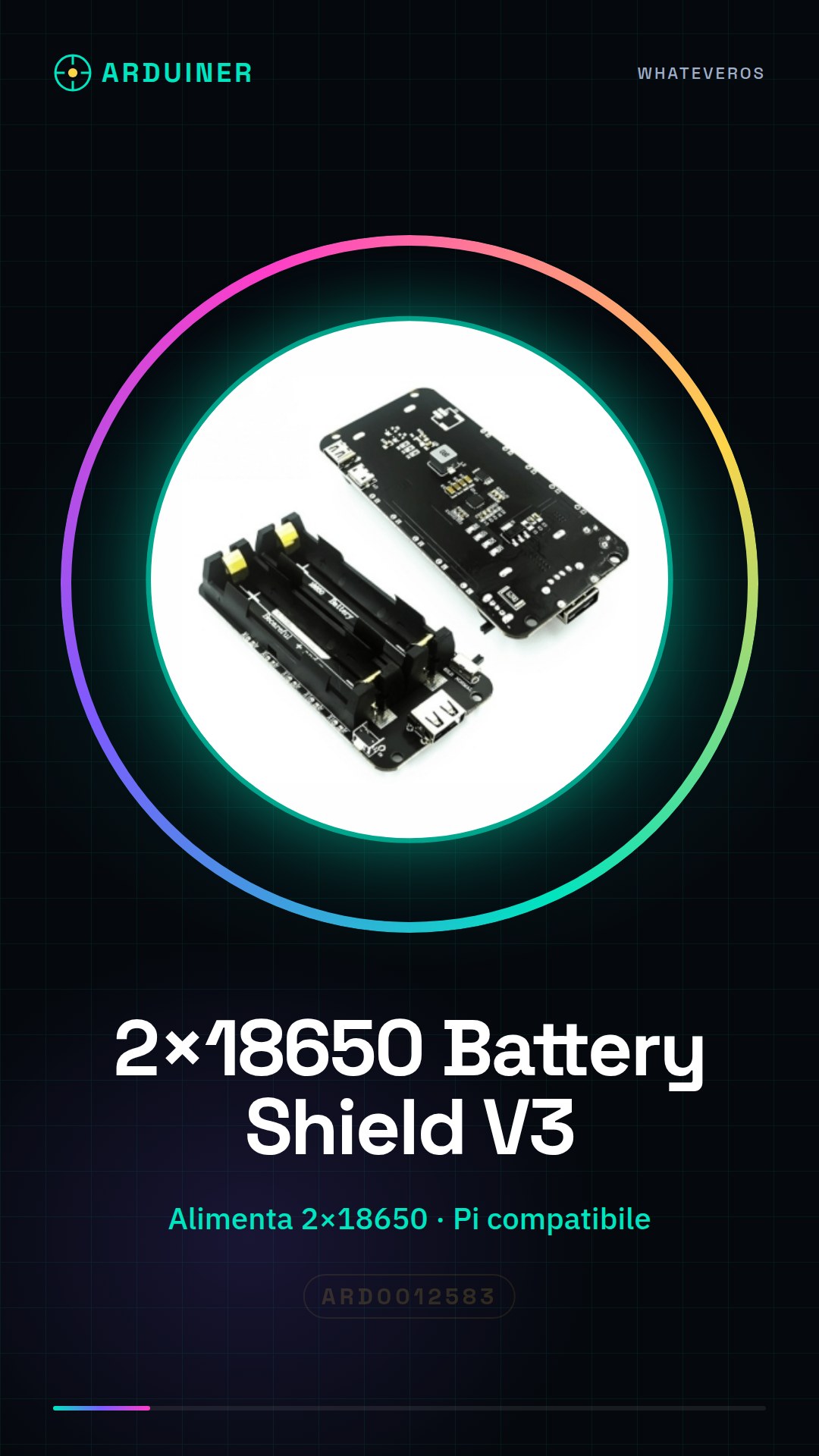 2x18650 Battery Shield V3 ESP32 for Raspberry Pi