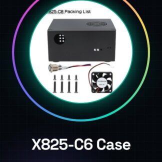 Raspberry Pi X825 SSD&HDD SATA Board Matching Metal Case+Switch+Cool Fan, X825-C6 Case for X825
