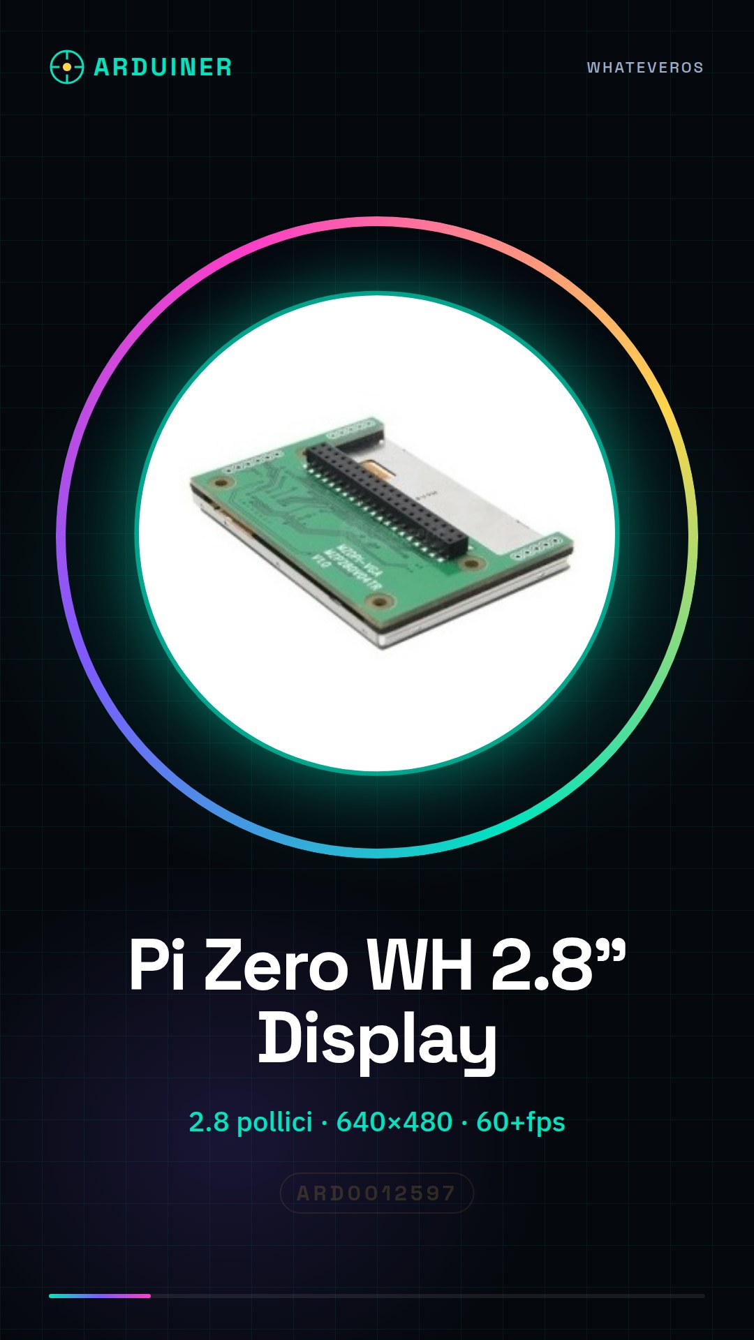 Écran tactile 2.8'' 60+fps HD pour Raspberry Pi Zero WH