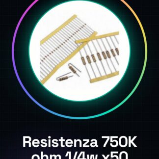 50 Pezzi Resistenza 750K ohm 750000 ohm 1/4w 1/4 w 5%