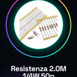 50 Pezzi Resistenza 2.0M ohm 2000000 ohm 1/4w 1/4 w 5%