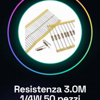 50 Pezzi Resistenza 3.0M ohm 3000000 ohm 1/4w 1/4 w 5%