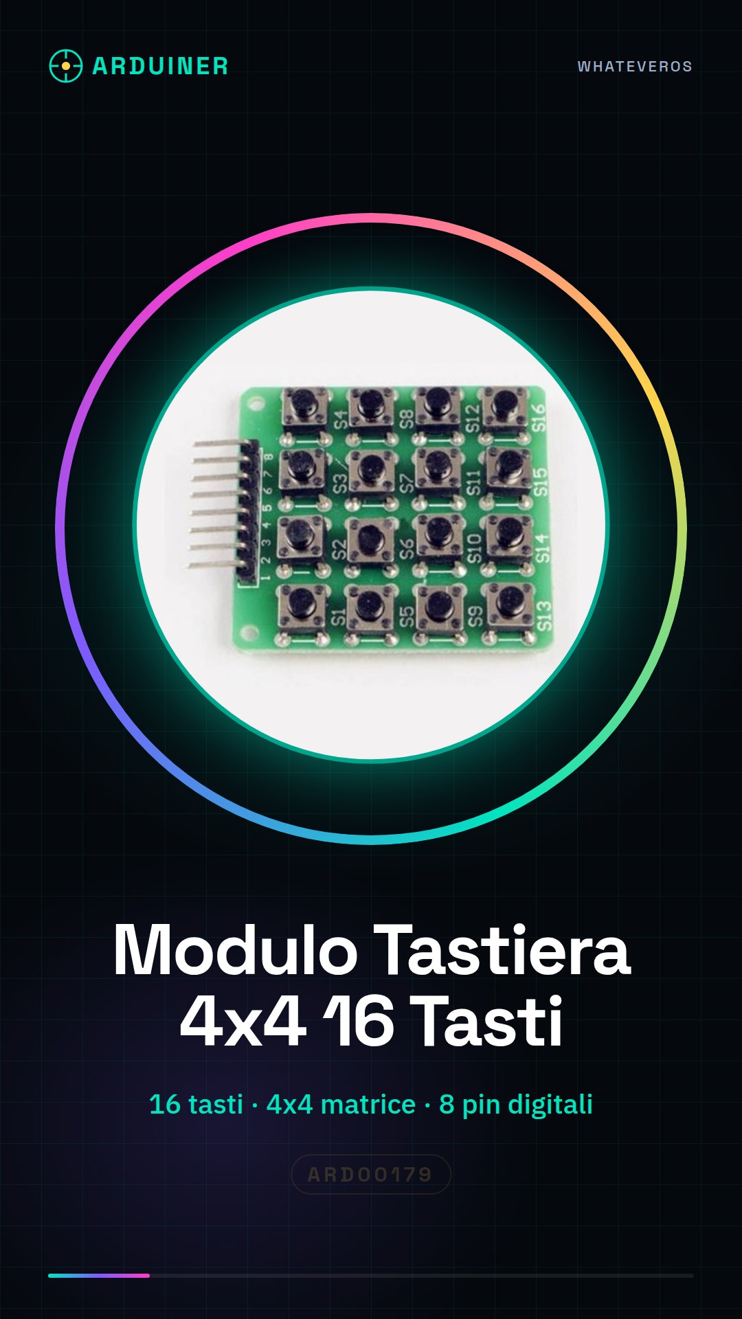 4x4 Key Matrix Keyboard Module with 16 Keys
