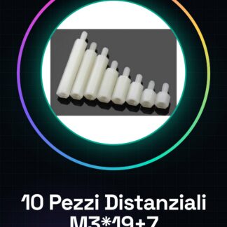 10 Pezzi Distanziali M3*19+7