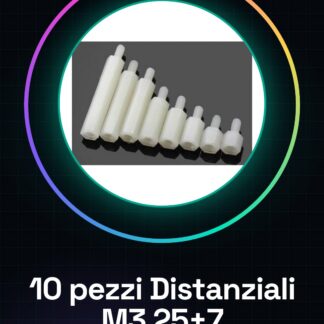 10 Pezzi Distanziali M3*25+7