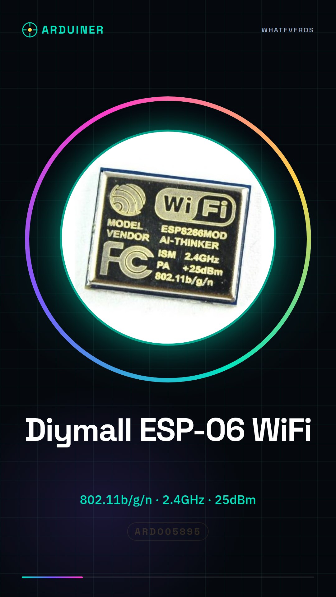 Diymall Esp8266 Serielle drahtlose WLAN-Schaltuhr 2,4GHz 25dBm 802.11b/g/n ESP-06