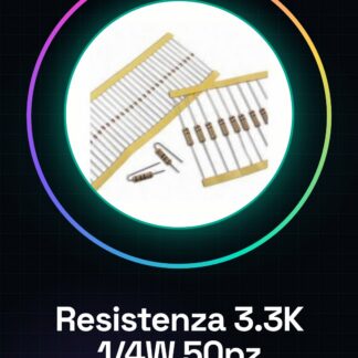 50 Pezzi Resistenza 3.3K ohm 3300 ohm 1 / 4w 1/4 w 5%
