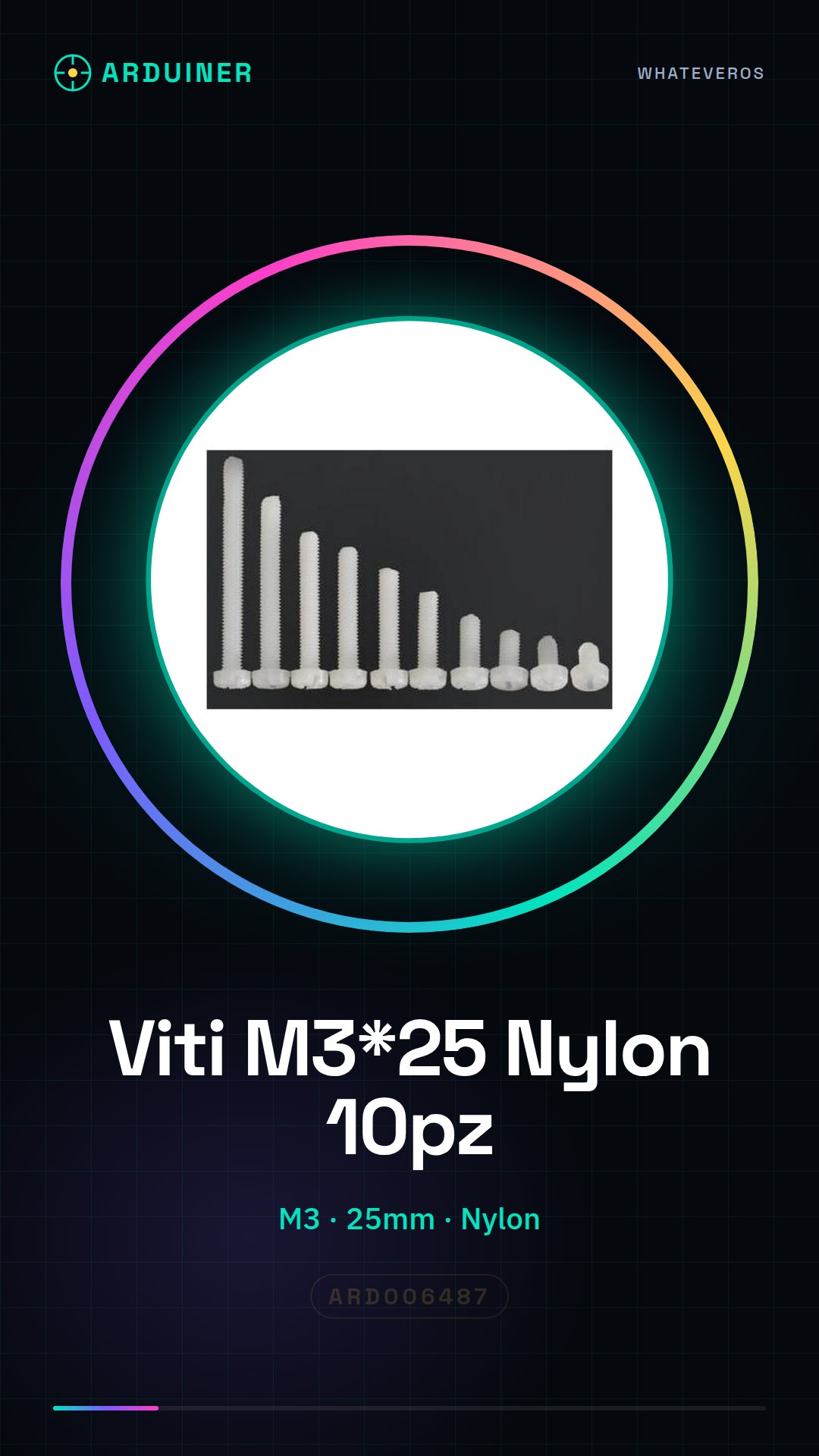 10 Vis M3*25 en Nylon