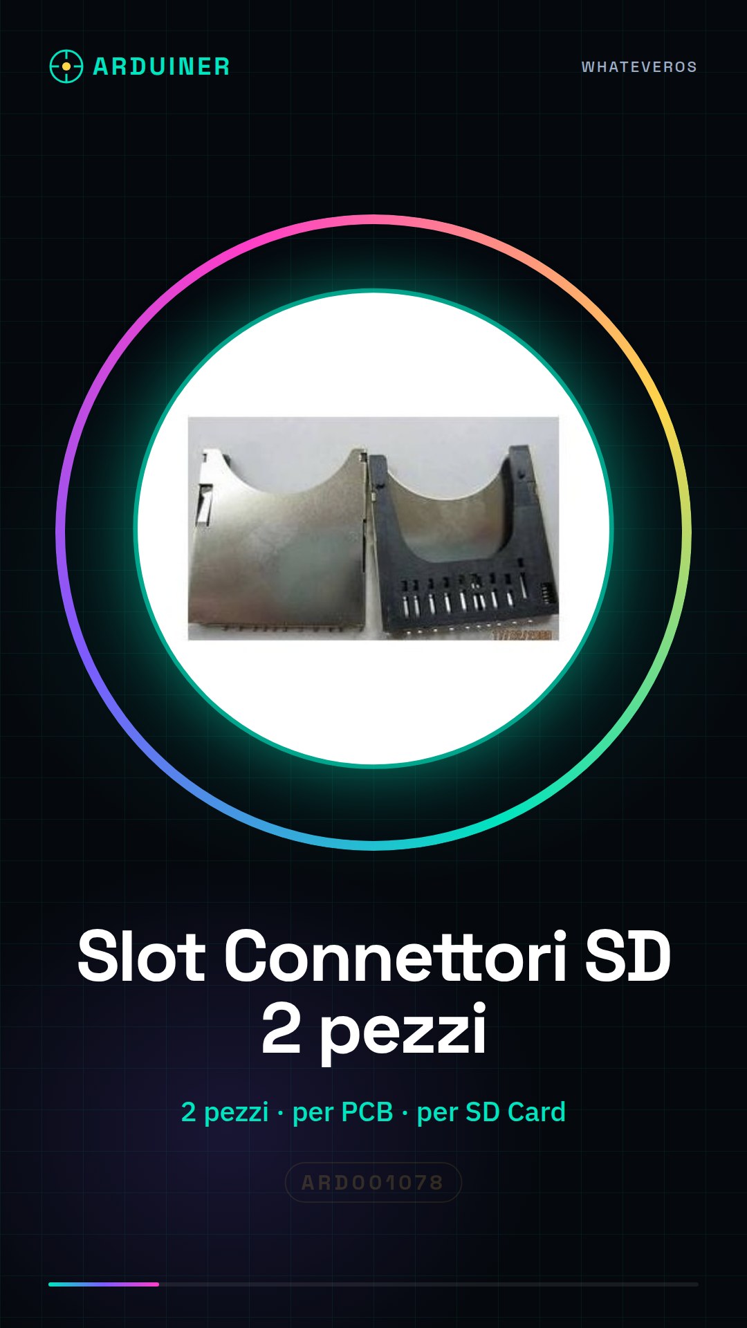 2 Connecteurs Slot pour Carte SD pour PCB