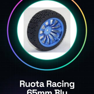 Roue de course 65MM diamètre Bleu Anneau 12 Rayons