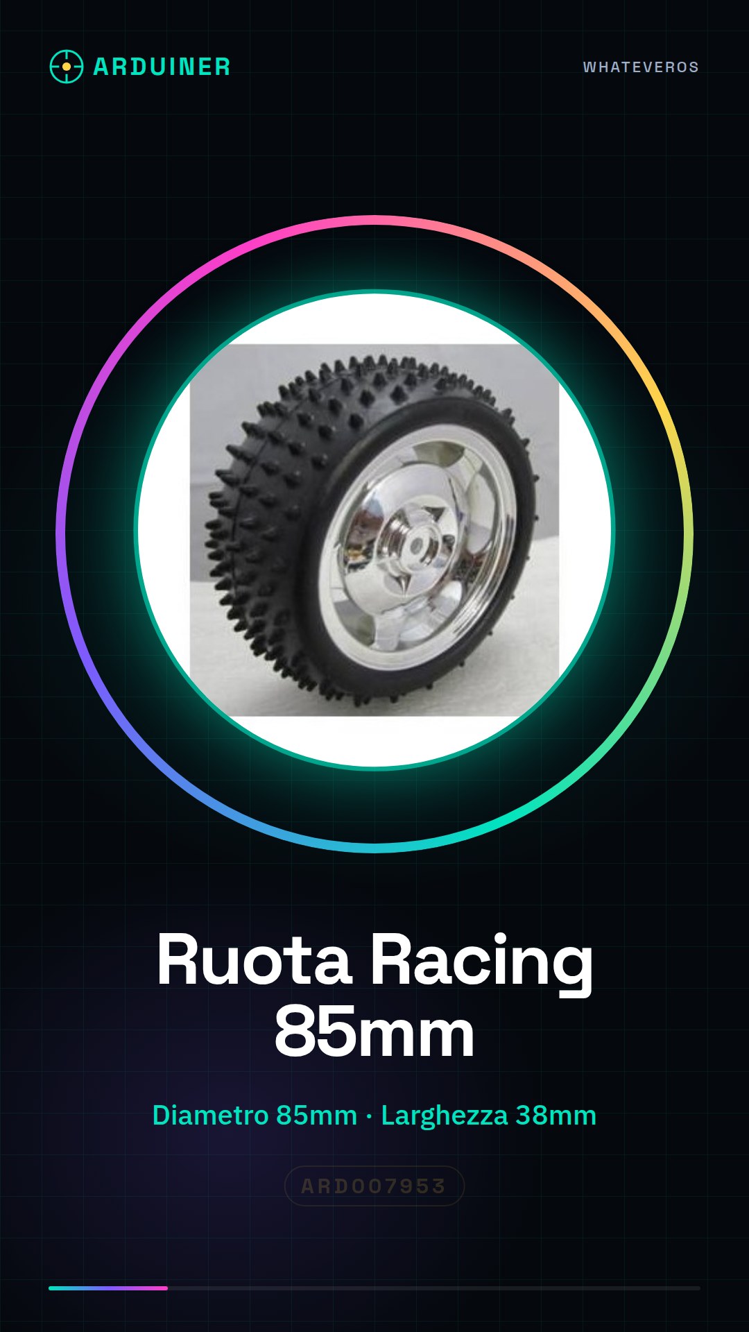 Roue de course 85MM*38MM diamètre argent anti-dérapage