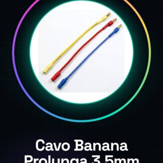 3 Pezzi Cavo Banana prolunga 3.5MM rosso, giallo, blu 50CM