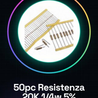 50 Pezzi Resistenza 20K ohm 20000 ohm 1/4w 1/4 w 5%