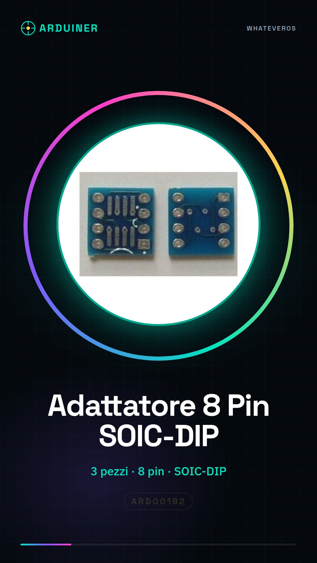 3 Adaptateurs Convertisseurs 8 Broches SOIC-8 vers DIP-8