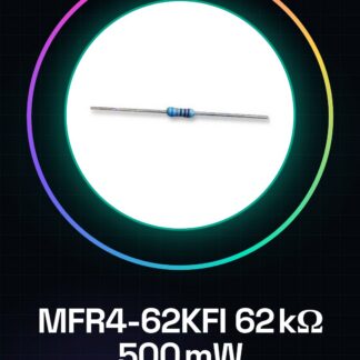 50 Pezzi MFR4-62KFI  Resistore Foro Passante, Serie MFR, 62 kohm, 500 mW, ± 1%, 250 V, Conduttori Assiali 62K 0.5W