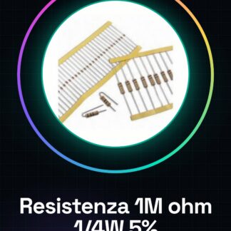 50 Pezzi Resistenza 1M ohm 1000000 ohm 1/4w 1/4 w 5%